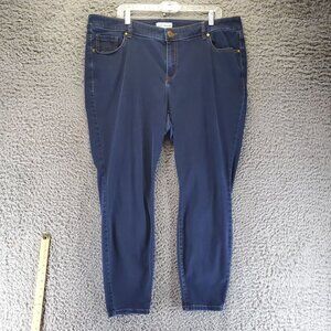 Lane Bryant Jeans Womens 20 Blue Mid-Rise Skinny Flex Magic Waistband